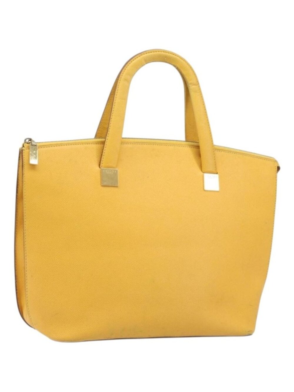 CELINE Tote Bag Leather Yellow Gold Tone